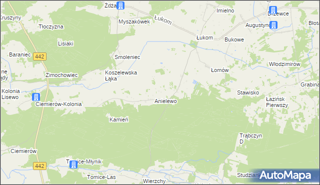 mapa Grądzeń, Grądzeń na mapie Targeo