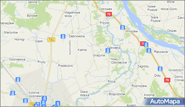 mapa Grażyna, Grażyna na mapie Targeo