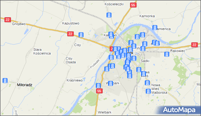 mapa Grobelno, Grobelno na mapie Targeo