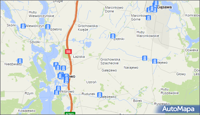 mapa Grochowiska Szlacheckie, Grochowiska Szlacheckie na mapie Targeo