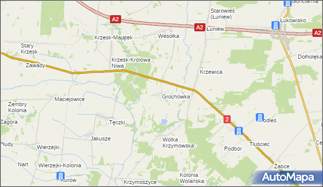 mapa Grochówka, Grochówka na mapie Targeo