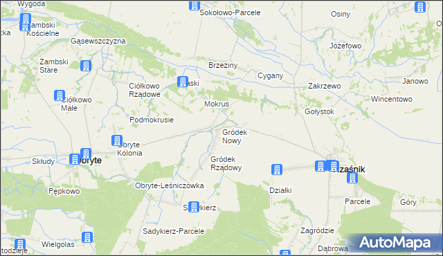 mapa Gródek Nowy, Gródek Nowy na mapie Targeo