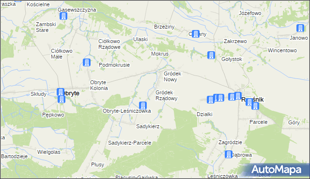 mapa Gródek Rządowy, Gródek Rządowy na mapie Targeo