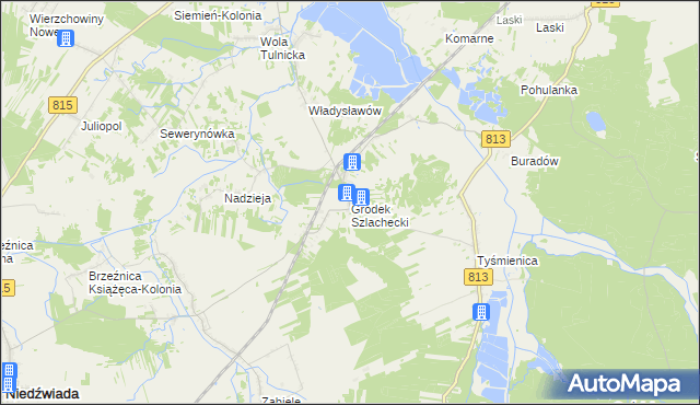 mapa Gródek Szlachecki, Gródek Szlachecki na mapie Targeo