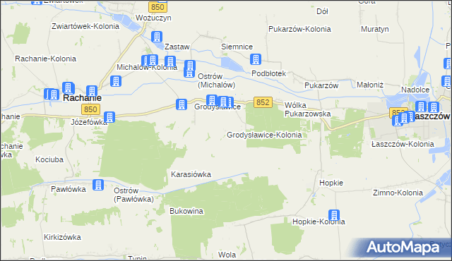 mapa Grodysławice-Kolonia, Grodysławice-Kolonia na mapie Targeo