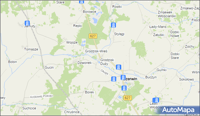 mapa Grodzisk Duży, Grodzisk Duży na mapie Targeo