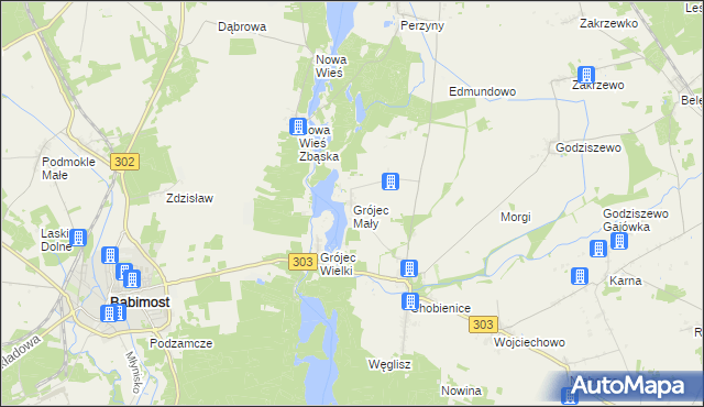 mapa Grójec Mały gmina Siedlec, Grójec Mały gmina Siedlec na mapie Targeo