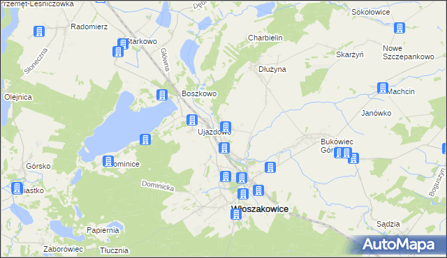 mapa Grotniki gmina Włoszakowice, Grotniki gmina Włoszakowice na mapie Targeo