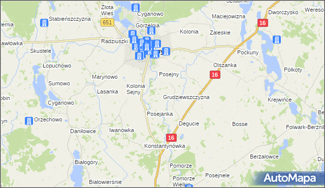 mapa Grudziewszczyzna, Grudziewszczyzna na mapie Targeo