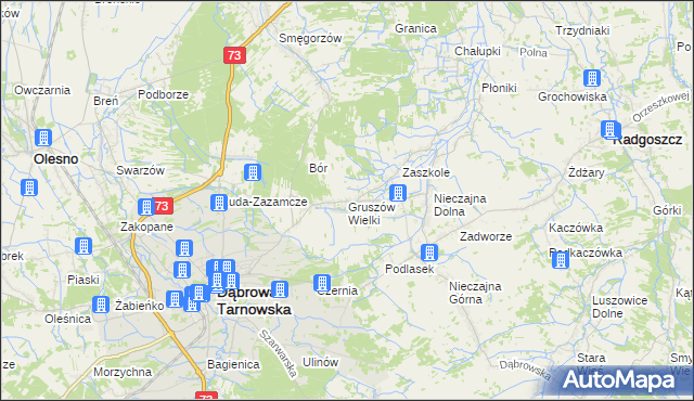 mapa Gruszów Wielki, Gruszów Wielki na mapie Targeo