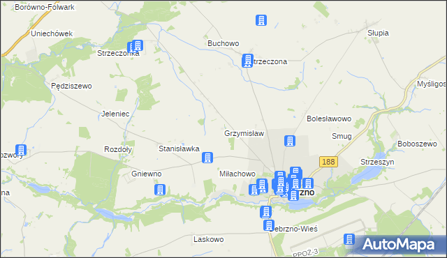 mapa Grzymisław, Grzymisław na mapie Targeo