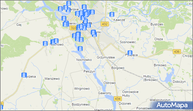 mapa Grzymysław, Grzymysław na mapie Targeo