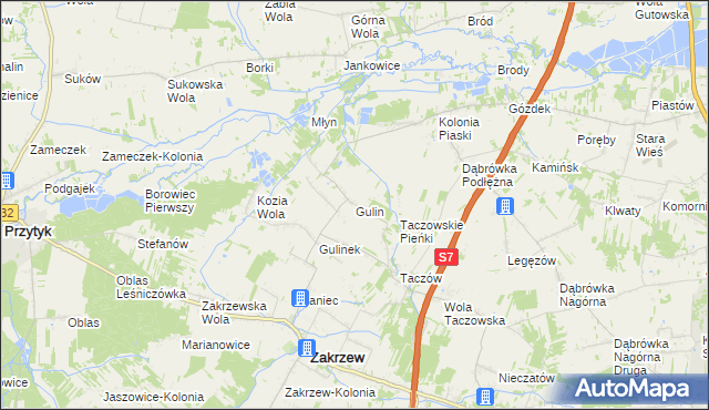 mapa Gulin, Gulin na mapie Targeo