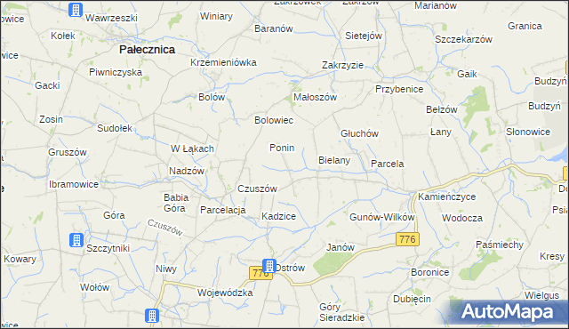 mapa Gunów-Kolonia, Gunów-Kolonia na mapie Targeo