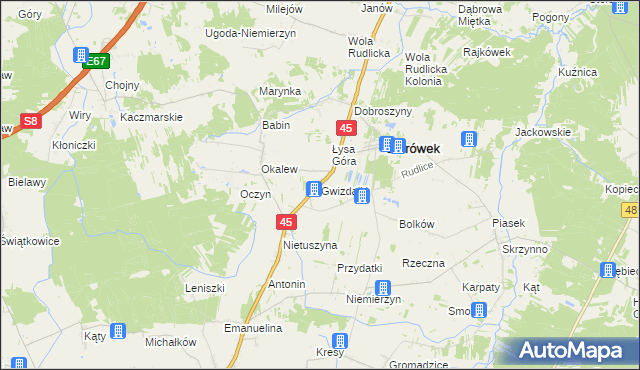 mapa Gwizdałki, Gwizdałki na mapie Targeo