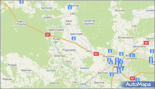 mapa Gwizdały, Gwizdały na mapie Targeo