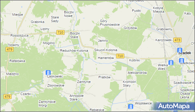 mapa Hamentów, Hamentów na mapie Targeo