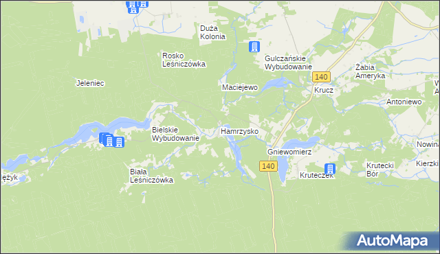 mapa Hamrzysko, Hamrzysko na mapie Targeo
