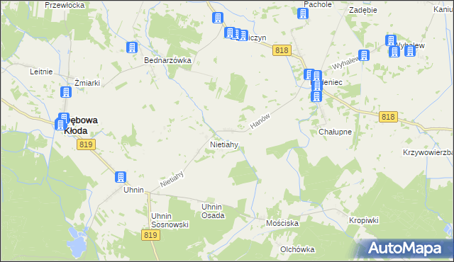 mapa Hanów, Hanów na mapie Targeo