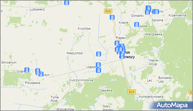 mapa Hańsk-Kolonia, Hańsk-Kolonia na mapie Targeo