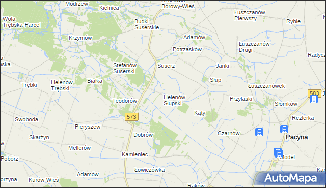 mapa Helenów Słupski, Helenów Słupski na mapie Targeo