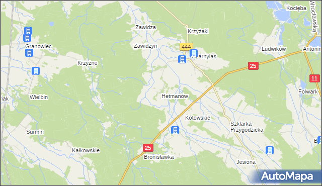 mapa Hetmanów, Hetmanów na mapie Targeo