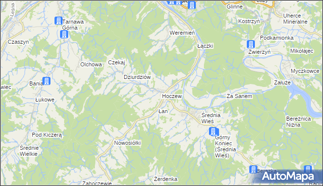 mapa Hoczew, Hoczew na mapie Targeo