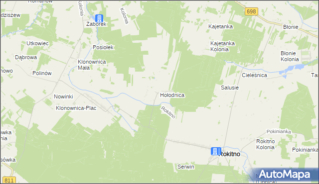 mapa Hołodnica, Hołodnica na mapie Targeo