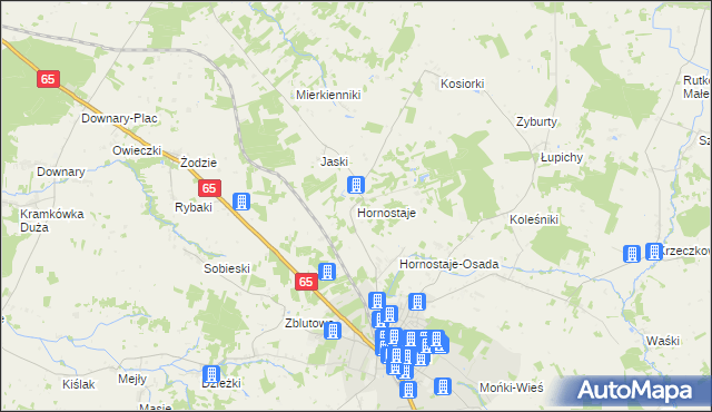 mapa Hornostaje, Hornostaje na mapie Targeo