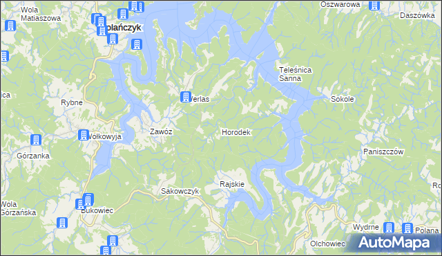 mapa Horodek, Horodek na mapie Targeo