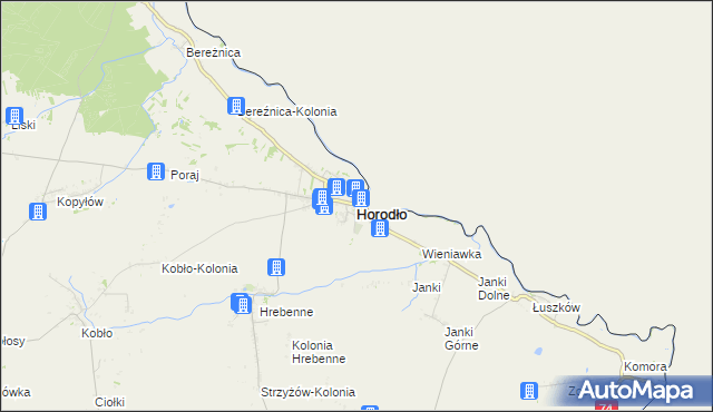 mapa Horodło, Horodło na mapie Targeo