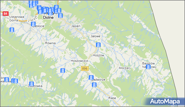 mapa Hoszów, Hoszów na mapie Targeo