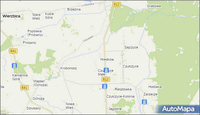 mapa Hredków, Hredków na mapie Targeo