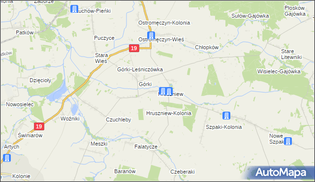 mapa Hruszniew, Hruszniew na mapie Targeo