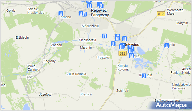mapa Hruszów, Hruszów na mapie Targeo
