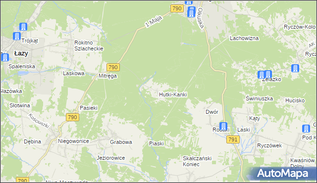 mapa Hutki-Kanki, Hutki-Kanki na mapie Targeo