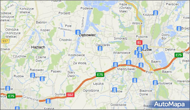 mapa Iskrzyczyn, Iskrzyczyn na mapie Targeo