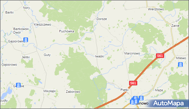 mapa Iwaśki, Iwaśki na mapie Targeo