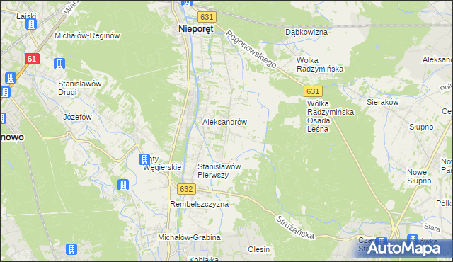 mapa Izabelin gmina Nieporęt, Izabelin gmina Nieporęt na mapie Targeo