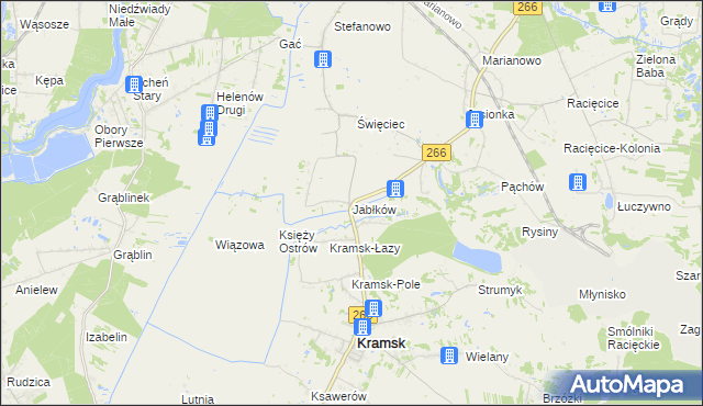 mapa Jabłków, Jabłków na mapie Targeo