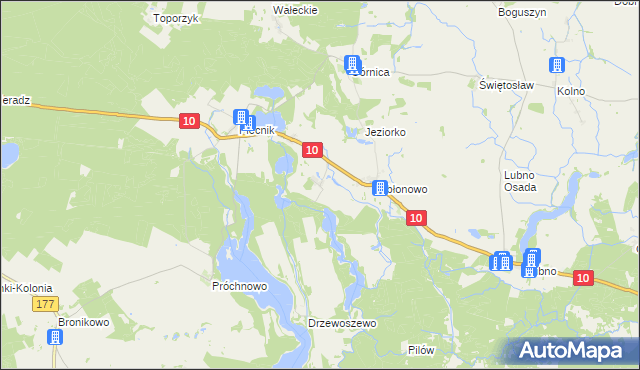 mapa Jabłonkowo, Jabłonkowo na mapie Targeo