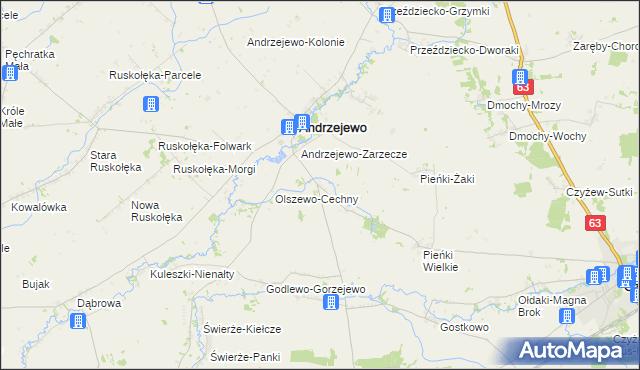 mapa Jabłonowo-Klacze, Jabłonowo-Klacze na mapie Targeo