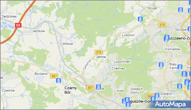 mapa Jabłów, Jabłów na mapie Targeo
