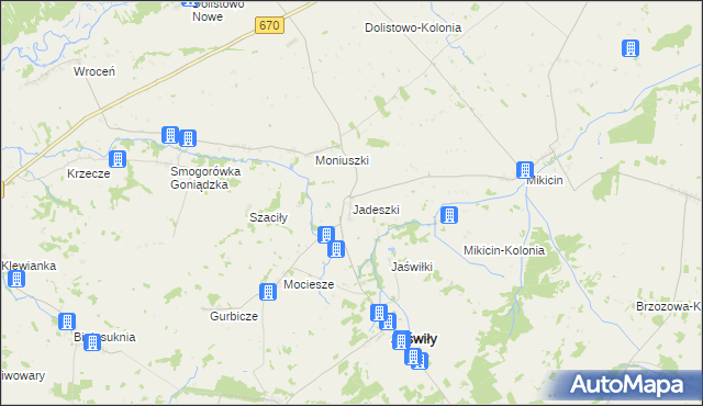 mapa Jadeszki, Jadeszki na mapie Targeo