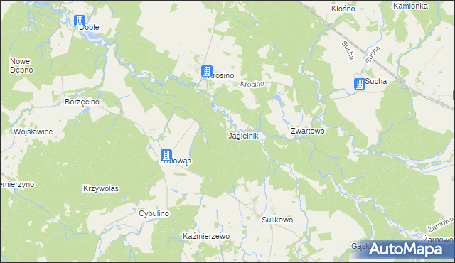 mapa Jagielnik, Jagielnik na mapie Targeo