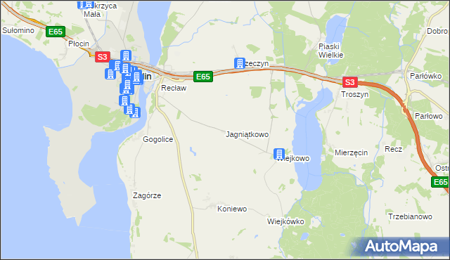 mapa Jagniątkowo, Jagniątkowo na mapie Targeo