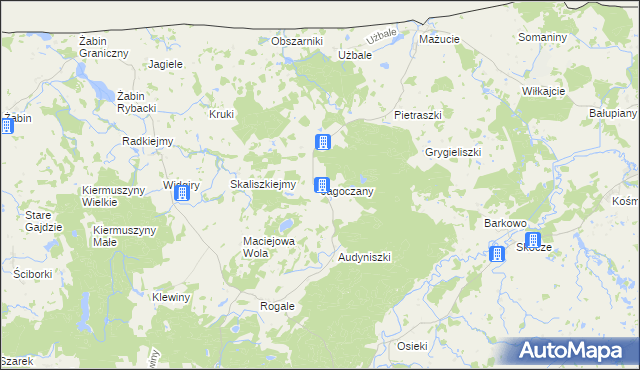 mapa Jagoczany, Jagoczany na mapie Targeo