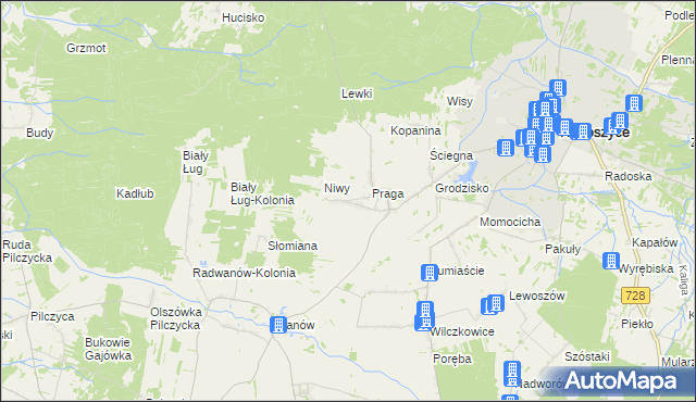 mapa Jakimowice-Kolonia, Jakimowice-Kolonia na mapie Targeo