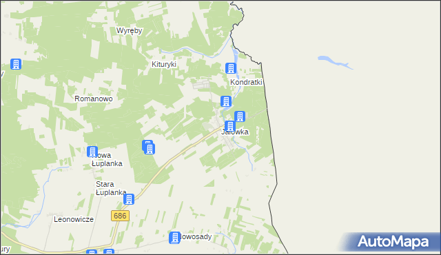 mapa Jałówka gmina Michałowo, Jałówka gmina Michałowo na mapie Targeo