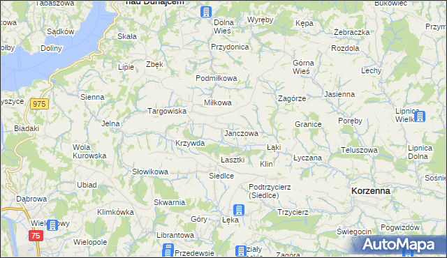 mapa Janczowa, Janczowa na mapie Targeo